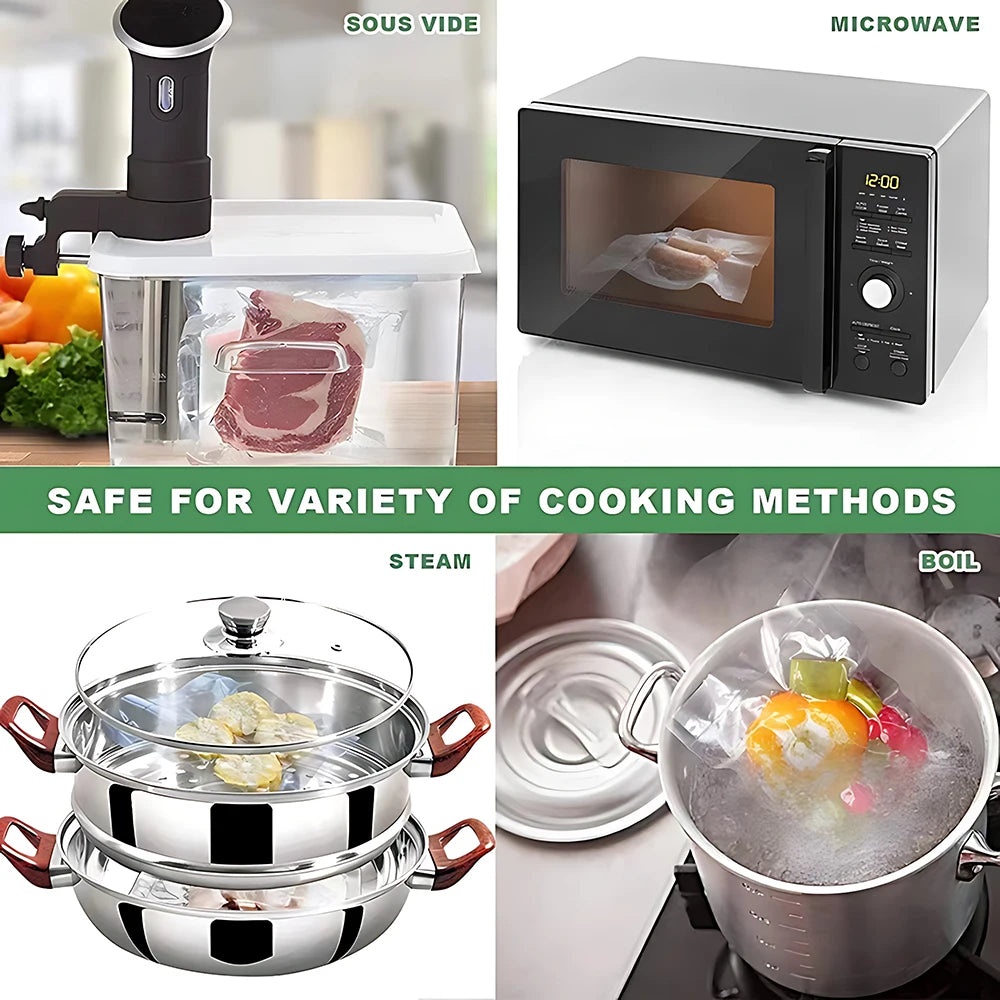 BPA-Free Vacuum Sealer Bags – Heavy Duty Food Storage (190μm)