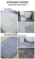 Modern Rectangle Washable Floor Mat – Non-Slip Bathroom, Bedroom & Living Room Rug
