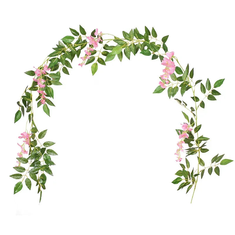 Artificial Wisteria Rattan Strings Indoor & Outdoor Bridal Shower Decor