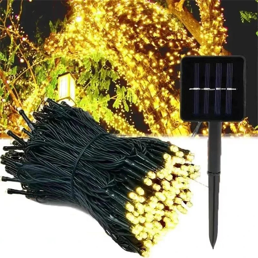 Solar LED String Lights 30M IP65 Waterproof RGB Holiday