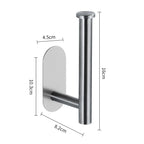 Black Stainless Steel Toilet Paper Holder Self-Adhesive Bathroom Tissue Rack