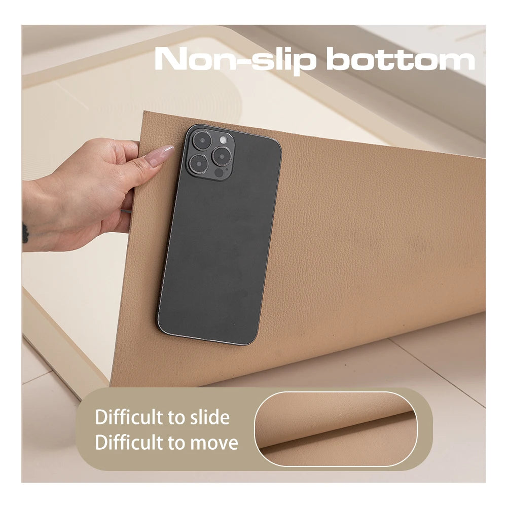 Absorbent Non-slip Bath Rug Quick Dry PVC Bathroom Rugs Fit Under Door-Bath Mats Floor Mat