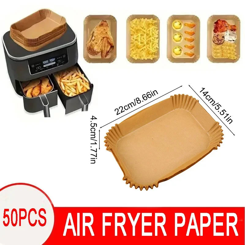 Air Fryer Disposable Parchment Paper – Non-Stick, Eco-Friendly Liners