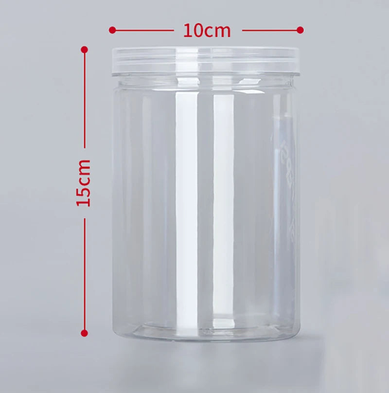 Modern Transparent Food Storage Bottle – Airtight PET/PE Kitchen Storage Jar