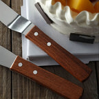 Stainless Steel Cake Icing Spatula with Wooden Handle