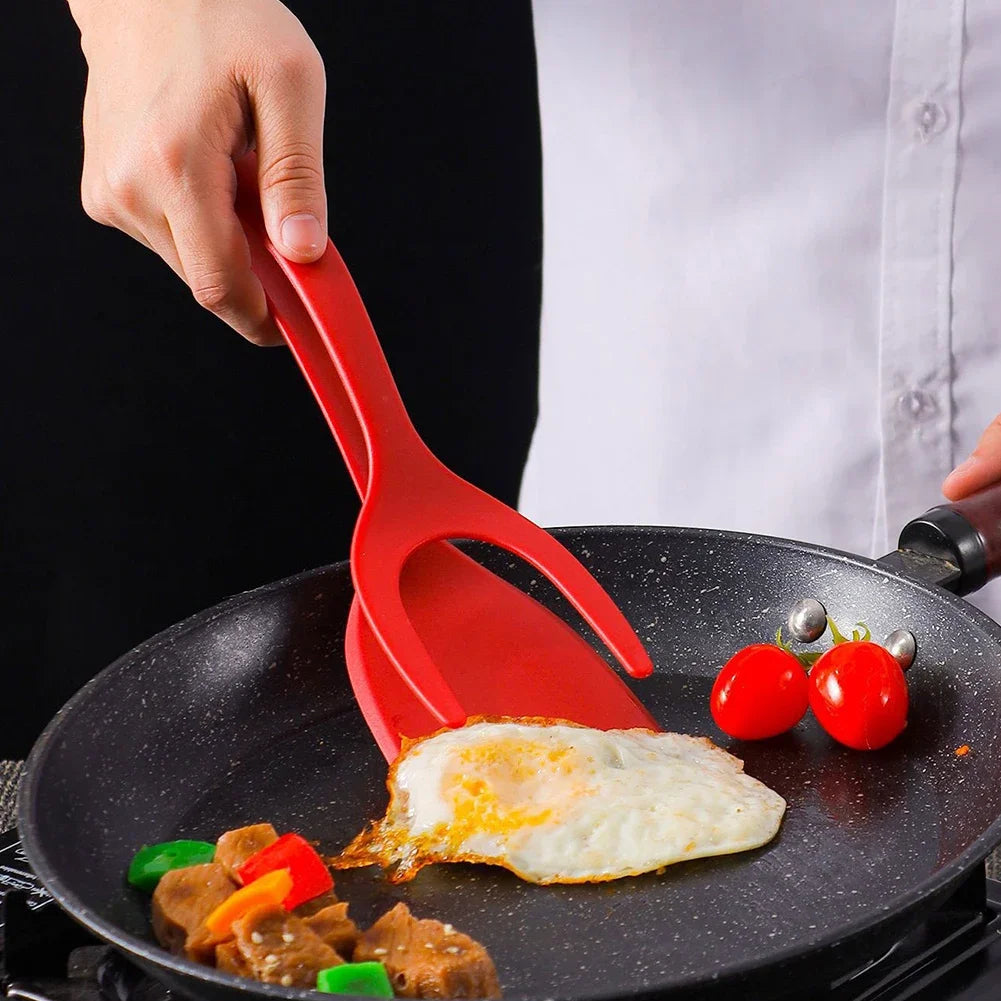 2-in-1 Steak Shovel & Pancake Spatula – Food Clip Kitchen Tool