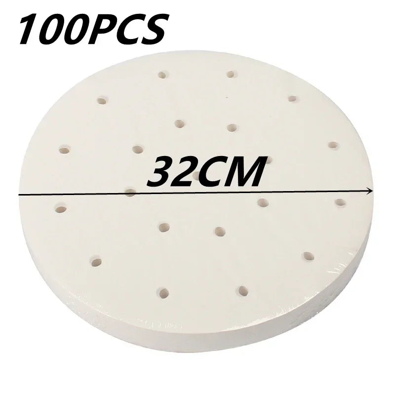 Eco-Friendly Silicone & Parchment Steamer Paper – Non-Stick Round