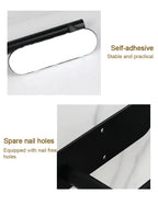 No-Drill Toilet Paper Holder Wall Mount Stainless Steel Easy Install Paper Roll Rack
