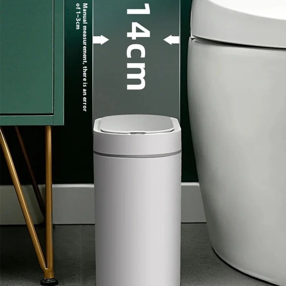 7L Touchless Automatic Bathroom Trash Can with Lid, Motion Sensor Garbage Bin