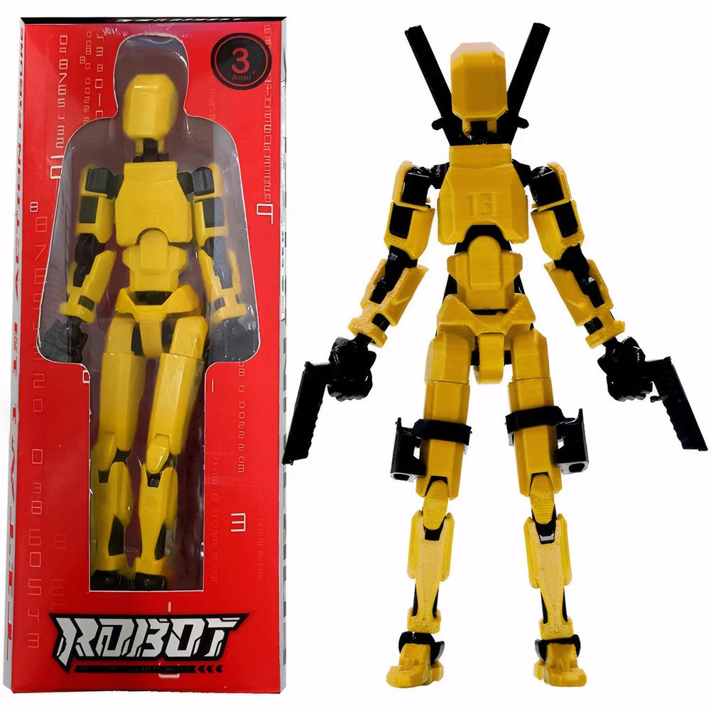 3D Printed Multi-Jointed Action Figure Poseable Robot Toy for Kids & Adults