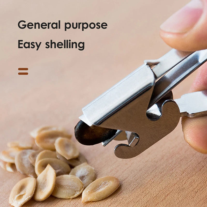 Stainless Steel Nut & Seed Cracker – Melon, Peanut & Watermelon Peeler