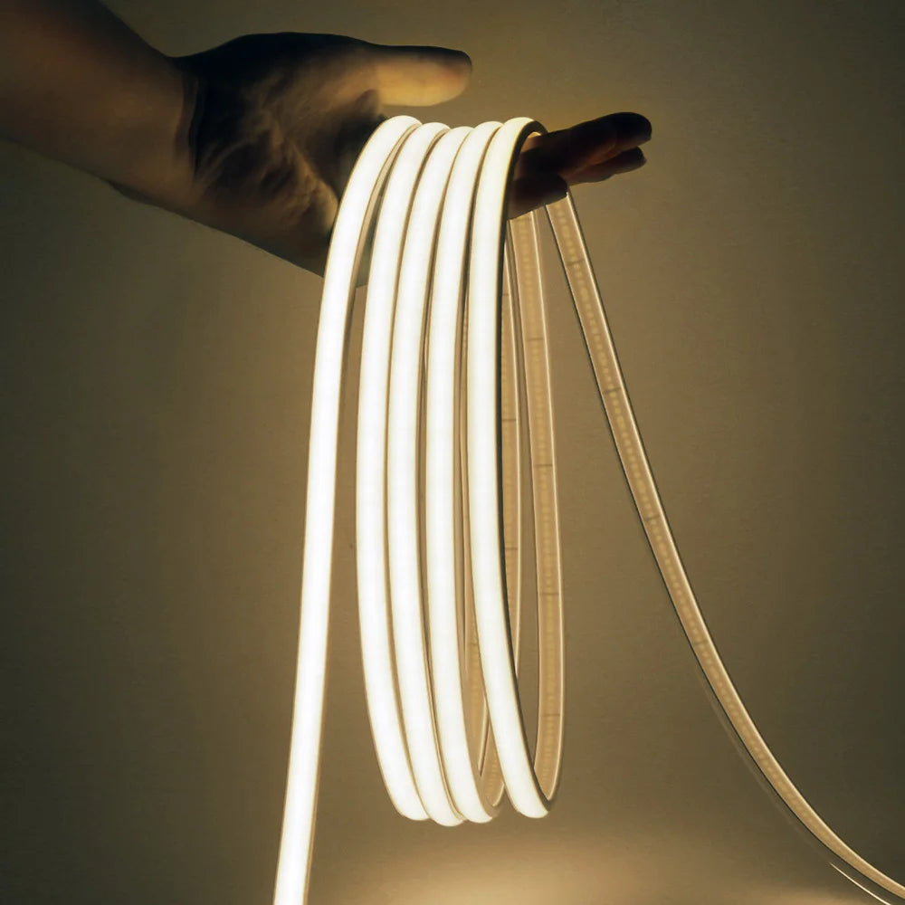 Solar COB LED Strip Light 320 LEDs/m Warm/Natural/Cold White IP67 Waterproof