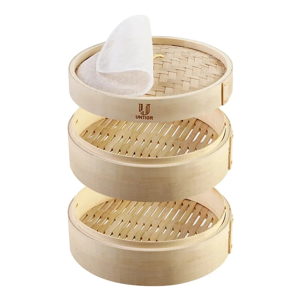 Eco-Friendly Bamboo Steamer – Durable & Multi-Purpose Kitchen Tool