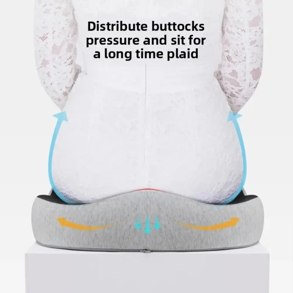 Memory Foam Coccyx Cushion – Ergonomic Seat Pad for Comfortable Sitting