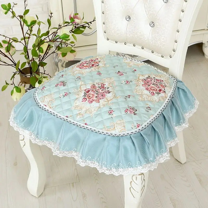 Europe-Style Floral Dining Chair Cushion – Anti-Slip, 43x45cm