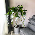 95cm Artificial Hanging Jasmine & Peach Blossom Plant