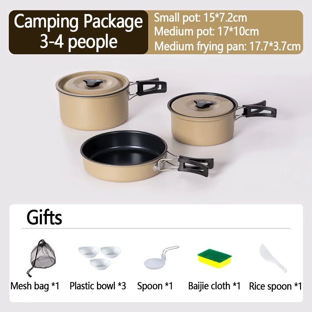 Eco-Friendly 9-in-1 Portable Camping Cookware Set – Lightweight & Durable