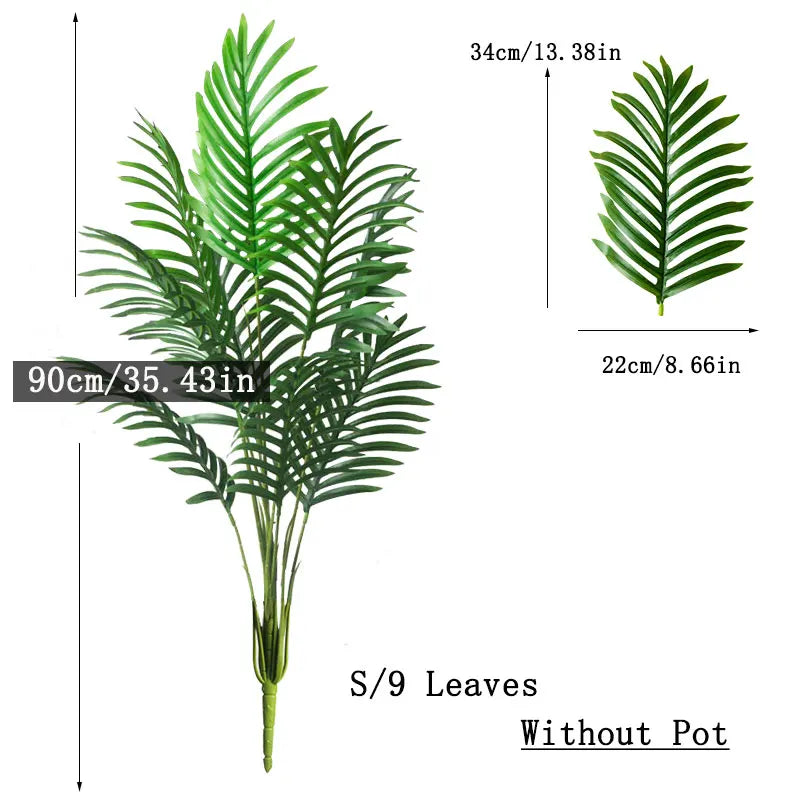 Large Artificial Palm Tree – 90cm / 120cm Tropical Plant