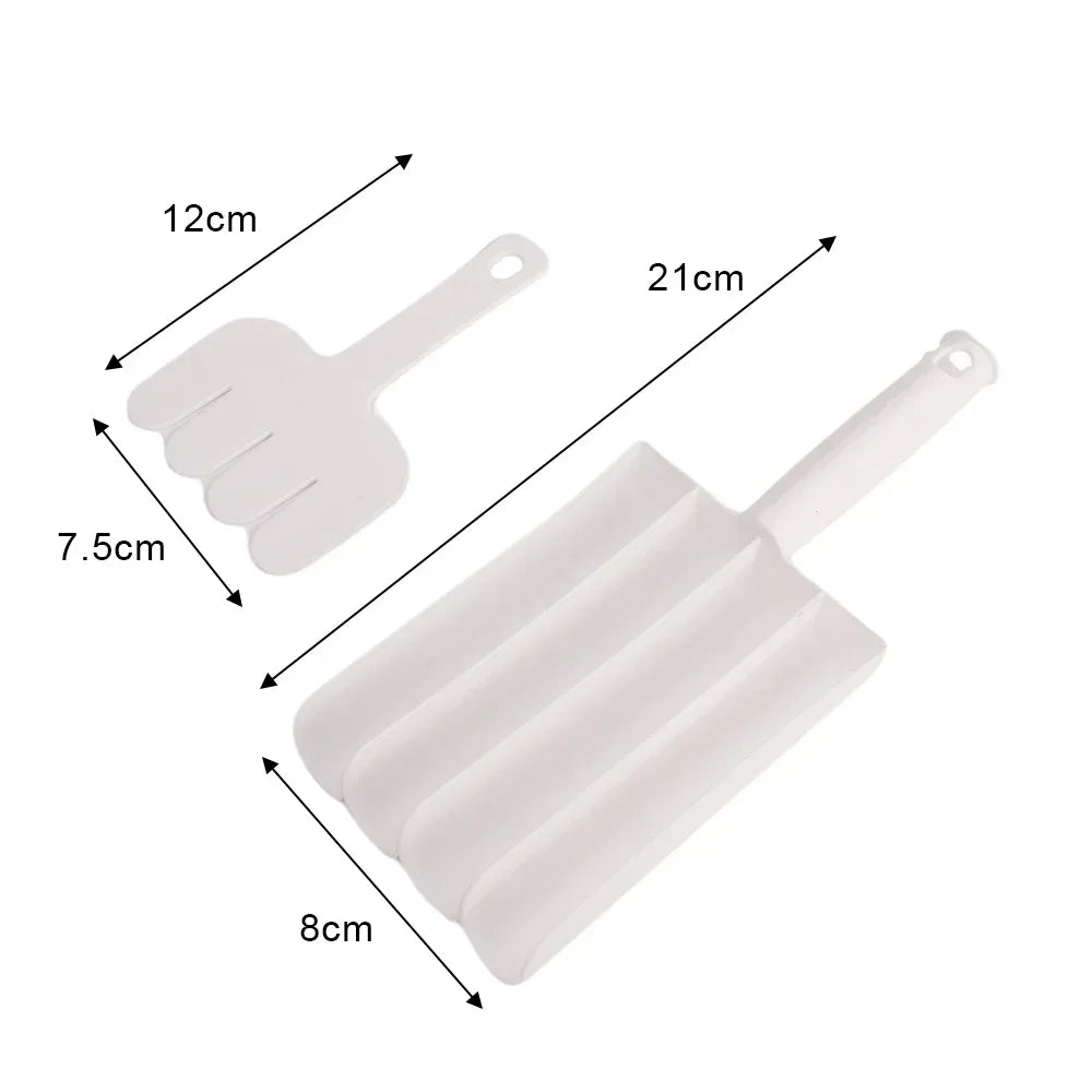 4-Row Meatball Maker – Plastic Patty & Fish Ball Scoop for Homemade Meatballs