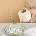 Coconut Opener Tool Set – Stainless Steel Coconut Cutter & Rubber Hammer, Safe & Easy to Use