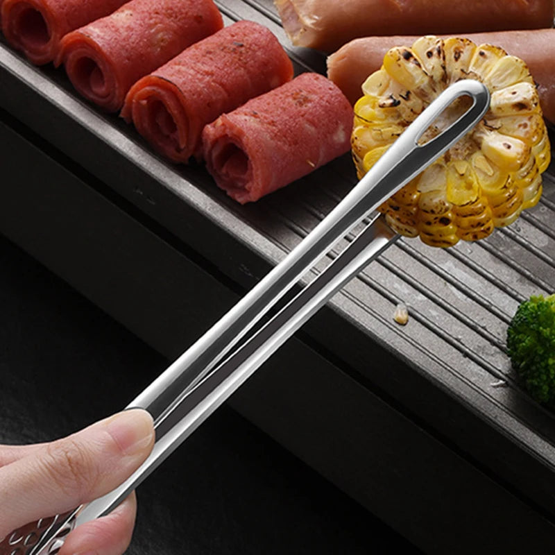 2-Piece 304 Stainless Steel Kitchen Tongs Set – 24cm & 28cm