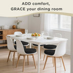 Round Linen Seat Cushion – Breathable PU Foam Pad for Dining & Bar Chairs