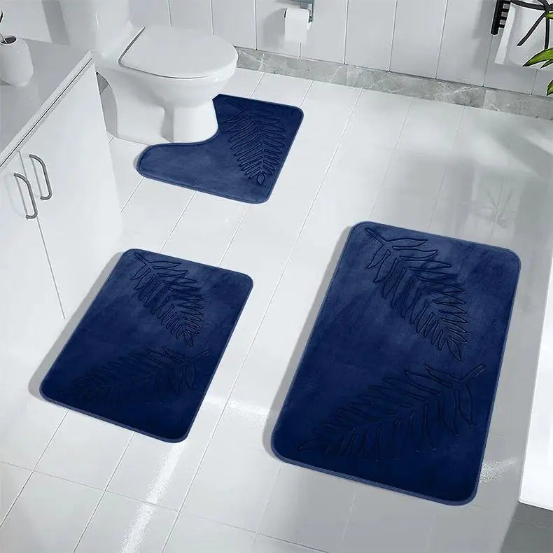 Fashion Soft Microfiber Bath Rug – Non-Slip Quick Dry Absorbent Bathroom Mat