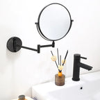 Wall-Mounted Dual-Sided 8-Inch Magnifying Mirror for Makeup and Grooming