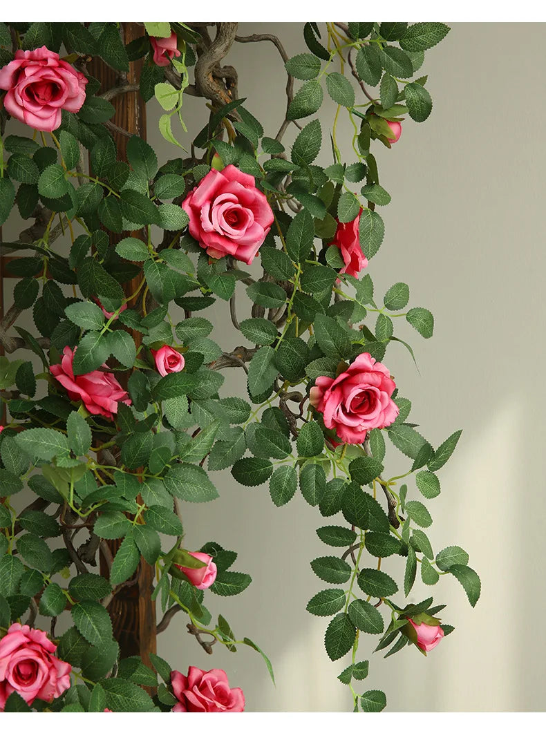 66cm Artificial Silk Rose Vine Indoor Wedding & Party Decor