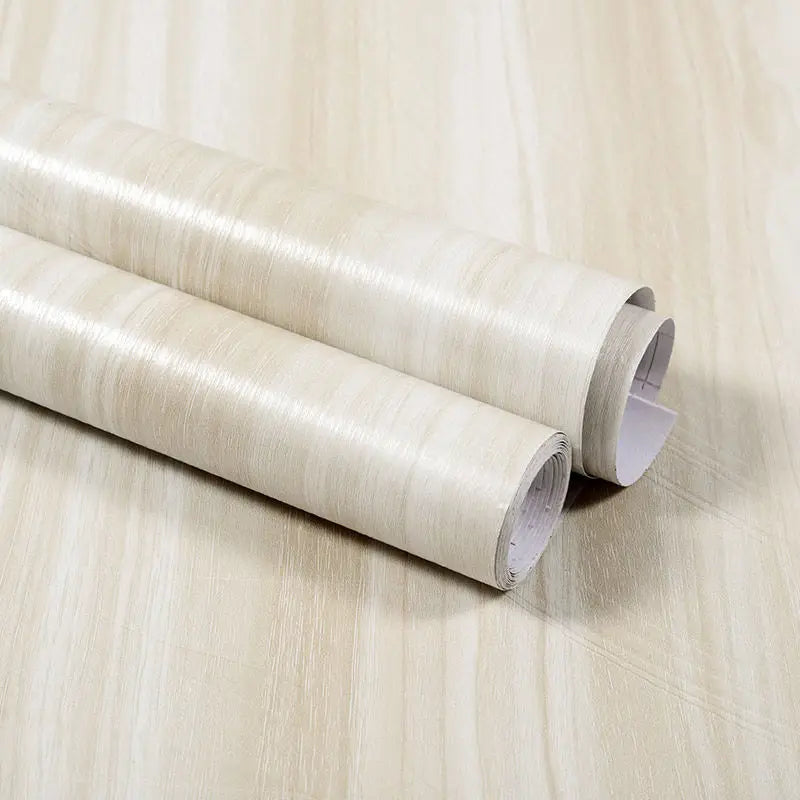 PVC Vinyl Wood Grain Wallpaper Self-Adhesive Waterproof 60cm Roll