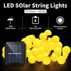 Solar LED Ball String Lights 5M IP65 Waterproof Holiday Decor