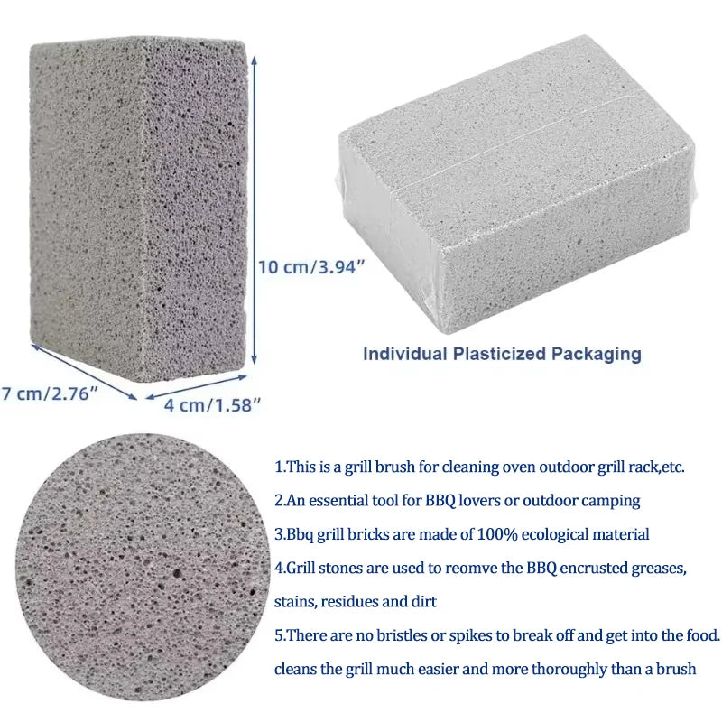 BBQ Grill Cleaning Brick Block – Eco-Friendly Grill Stone (2PCS Set)