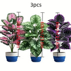 3pcs Large Artificial Green Plant Set – 60cm Bonsai
