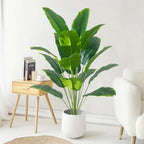 1pc Artificial Large Tropical Palm / Banana Leaves – Real Touch Monstera Style