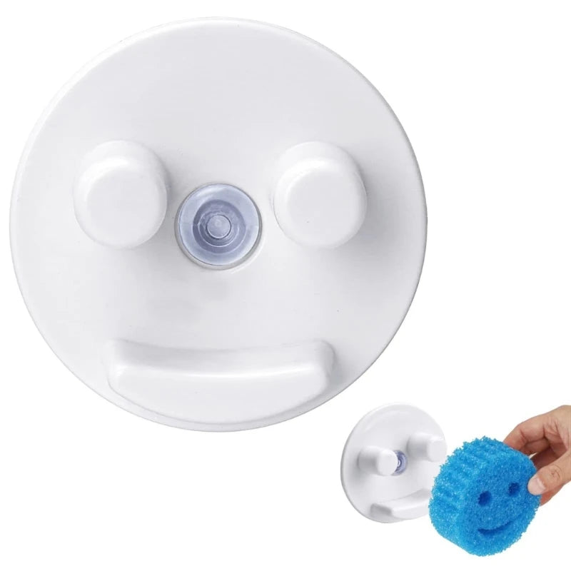 Plastic Suction Sponge Holder – Reusable Kitchen & Bathroom Organizer