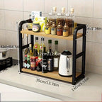 Tiered Metal Countertop Shelf – Multipurpose Reusable Storage Organizer