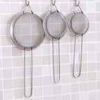3-Piece Stainless Steel Fine Mesh Strainer Set with Handle & Hook – Colander Sifter for Juice, Soy Milk & Kitchen Use