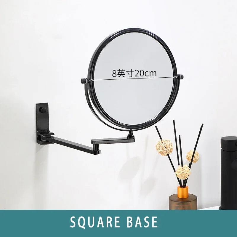 Wall-Mounted Dual-Sided 8-Inch Magnifying Mirror for Makeup and Grooming