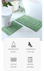 Plush Back-Shaped Bathroom Floor Mat – Anti-Slip Absorbent Foot & Entrance Mat