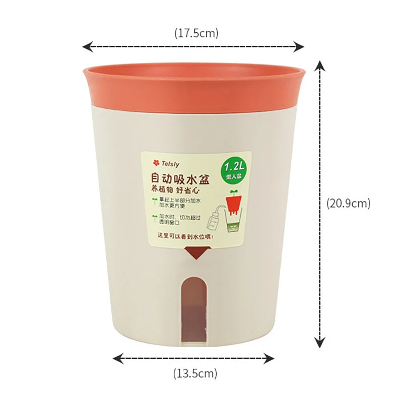 Double Layer Self-Watering Hydroponic Flower Pot