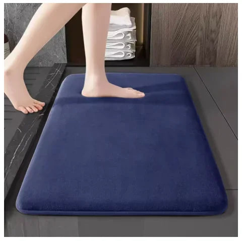Absorbent Coral Velvet Bathroom Mat – Non-Slip Anti-Skid Floor Mat for Bathroom & Home