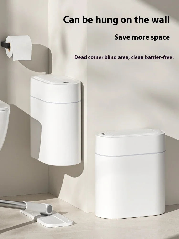 7L Smart Touchless Sensor Trash Can – Compact Waterproof Auto Bin for Bathroom & Kitchen