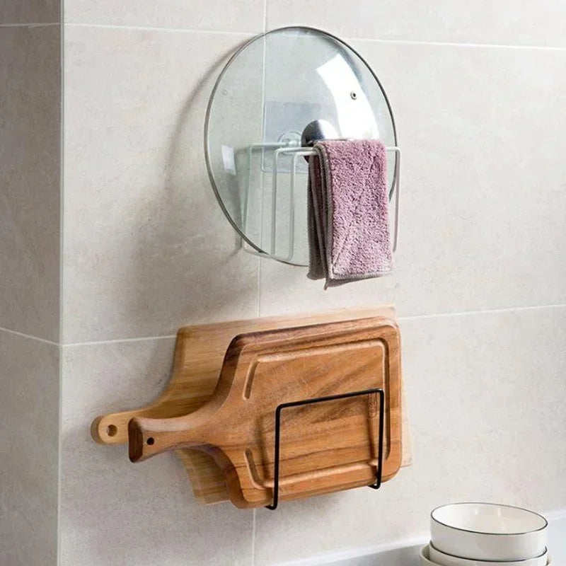 Aluminium & Iron Pot Lid Holder – Waterproof Kitchen Organizer