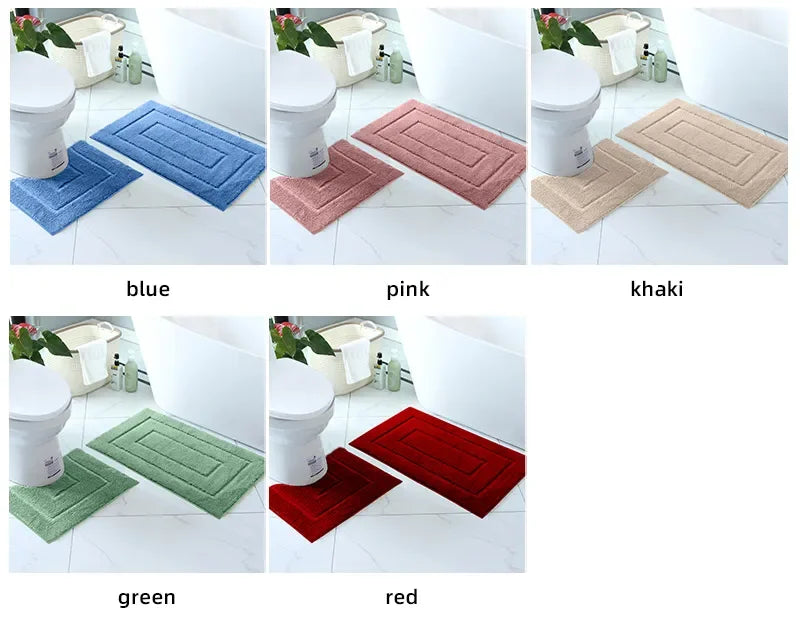 Plush Back-Shaped Bathroom Floor Mat – Anti-Slip Absorbent Foot & Entrance Mat