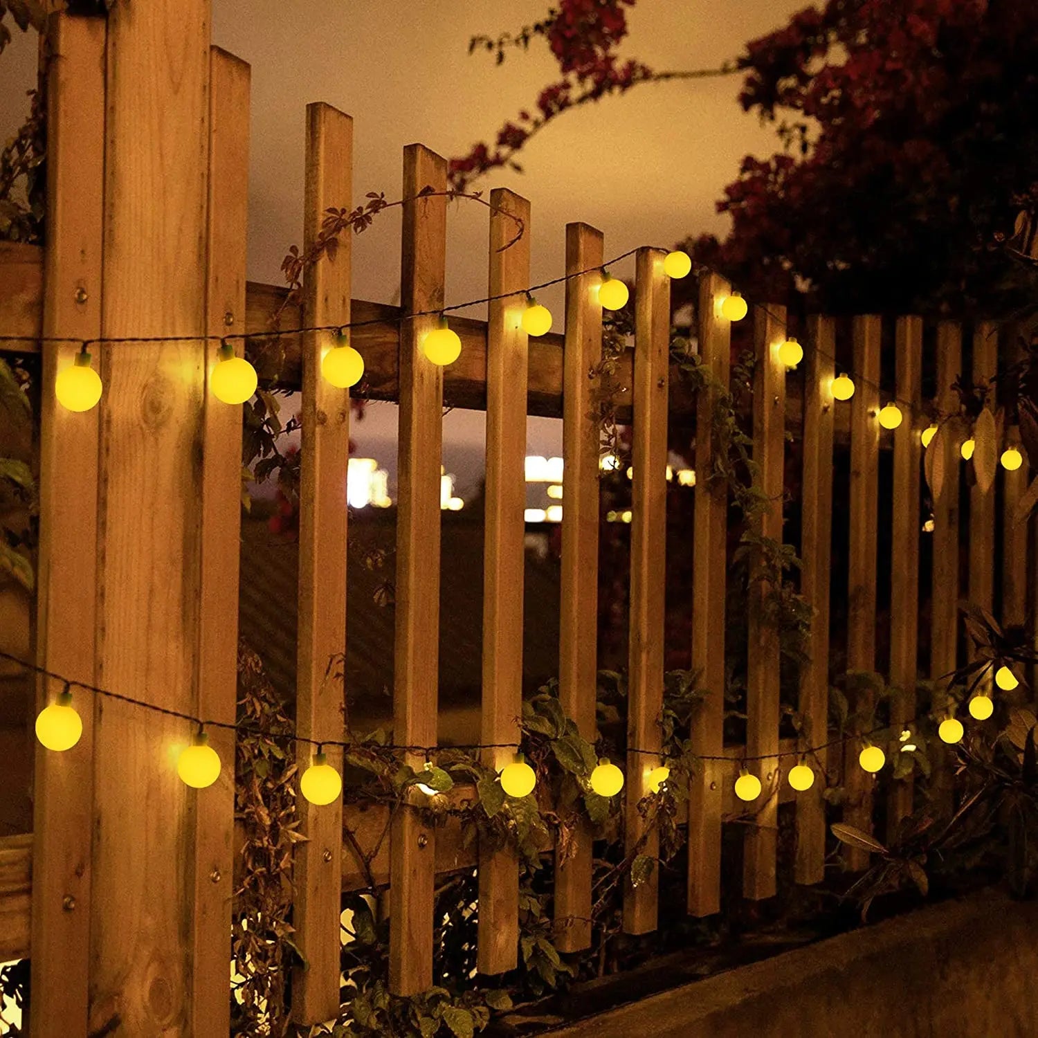 Solar LED Ball String Lights 5M IP65 Waterproof Holiday Decor