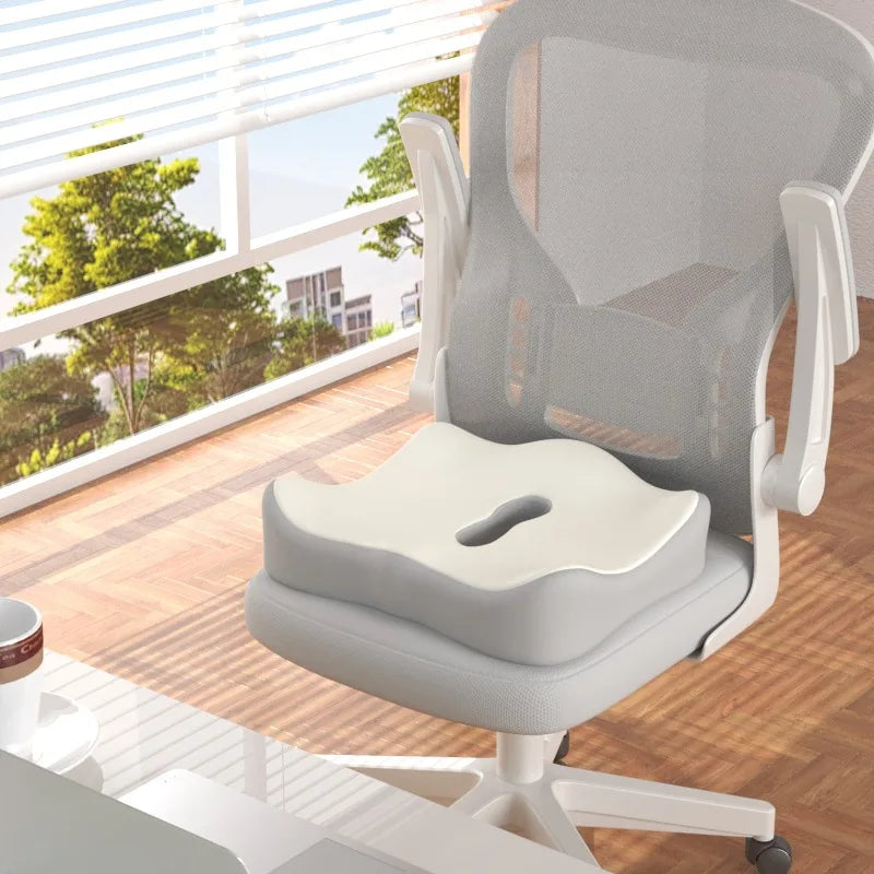 Memory Foam Seat Cushion with Massage & Removable Cover – Anti-Slip