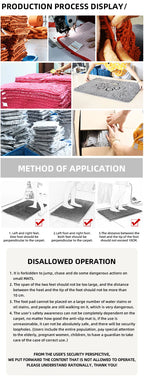 2-Piece Striped Microfiber Bathroom Carpet Set – Non-Slip, Quick-Dry, Machine Washable with TPR Backing