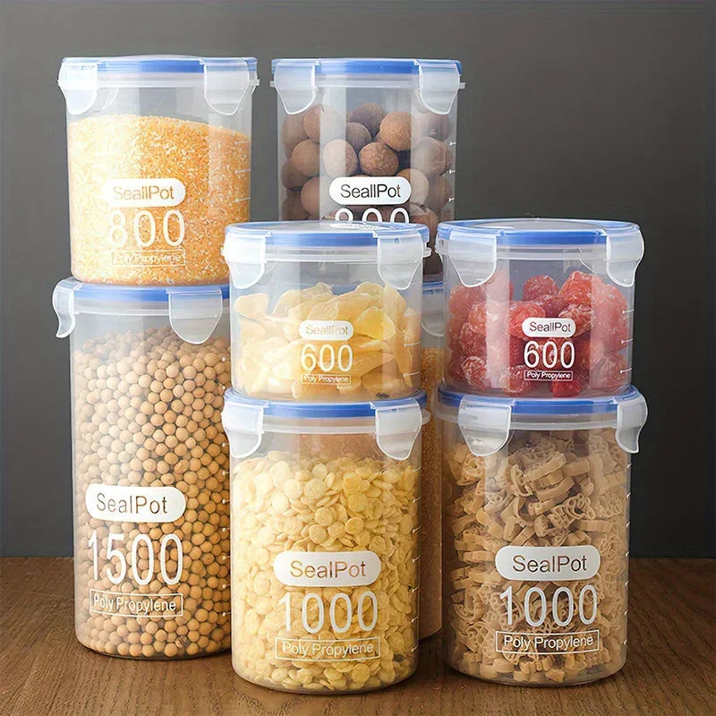 Airtight Grain Storage Container – Durable Plastic Food Organizer