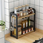 Tiered Metal Countertop Shelf – Multipurpose Reusable Storage Organizer