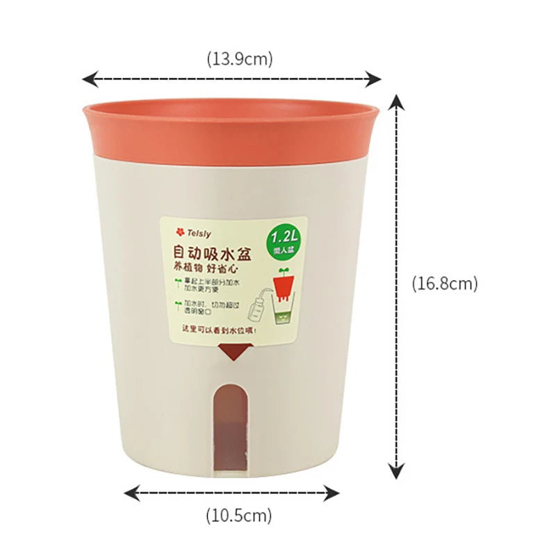 Double Layer Self-Watering Hydroponic Flower Pot